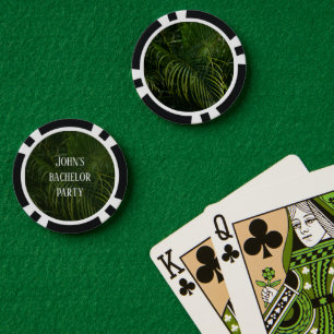 Benutzerdefinierte Junggesellen- & Party grüne tro Pokerchips