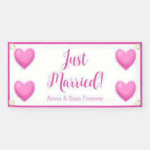 Benutzerdefinierte Just Married-Banner Banner