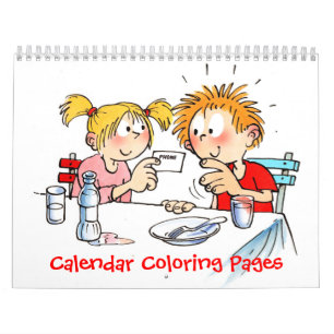 Benutzerdefinierte Kalenderfarbseiten für Kinder Kalender