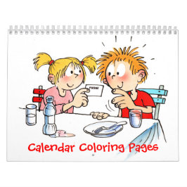 Benutzerdefinierte Kalenderfarbseiten für Kinder Kalender