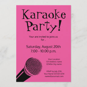 Benutzerdefinierte Karaoke-Party Einladungen mit M