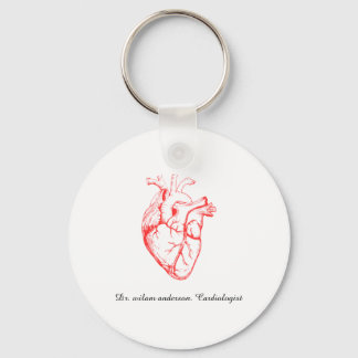 Benutzerdefinierte Kardiologe Herz Anatomie Kunst Schlüsselanhänger