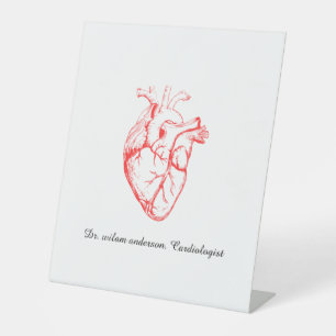 Benutzerdefinierte Kardiologe Herz Anatomie Kunst Sockelschild