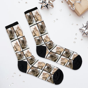 Benutzerdefinierte Katzen-FotoCollage Socken