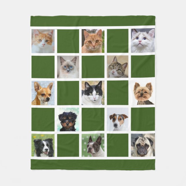 Benutzerdefinierte Katzen- und Hundebahnen auf For Fleecedecke (Vorderseite)
