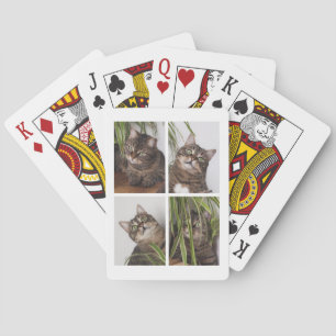 Benutzerdefinierte Katzenfoto-Kollage Spielkarten