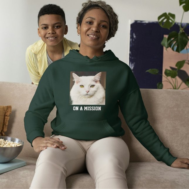 Benutzerdefinierte Katzenmutter Deep Forest Weiße  Hoodie (Von Creator hochgeladen)