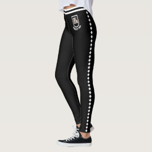 Benutzerdefinierte Katzenmutter im weißen Muster S Leggings
