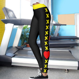 Benutzerdefinierte Katzenmutter-Zitat Gelbes Muste Leggings
