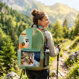 Benutzerdefinierte Katzenpfotenabdrücke Abstrakte Bedruckter Rucksack