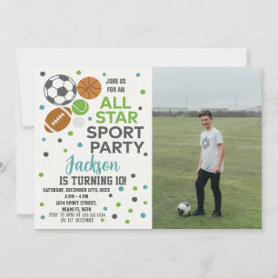 Benutzerdefinierte Kids Game Day Partys Card Einladung