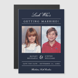 Benutzerdefinierte Kinderfoto-Farben Save the Date Magneteinladung