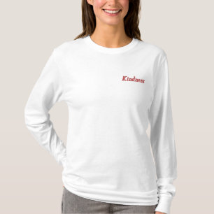 Benutzerdefinierte Kindess-Text Roman Block-Schrif Besticktes Langarmshirt