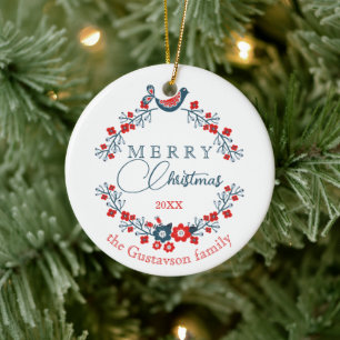Benutzerdefinierte klassische charmante Friedens T Keramik Ornament
