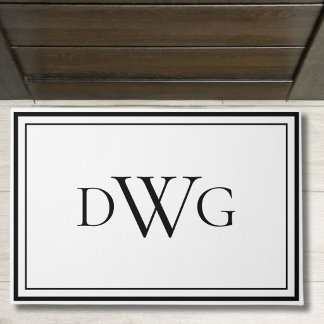 Benutzerdefinierte klassische Monogramm-Initiale N Fußmatte