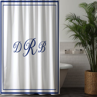 Benutzerdefinierte klassische Monogramm-Kalligrafi Duschvorhang
