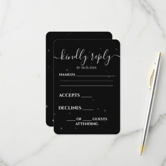 Benutzerdefinierte Kleine Sterne Minimalistisch Sc RSVP Karte