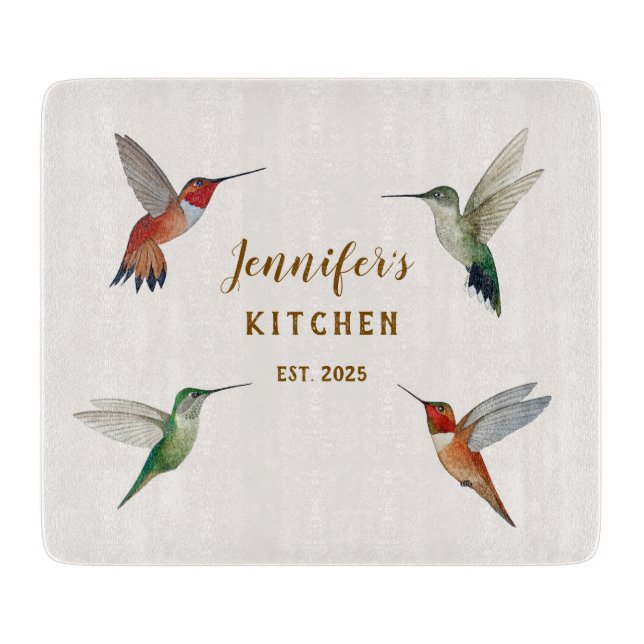 Benutzerdefinierte Kolibris Schneidebrett (Vorderseite)