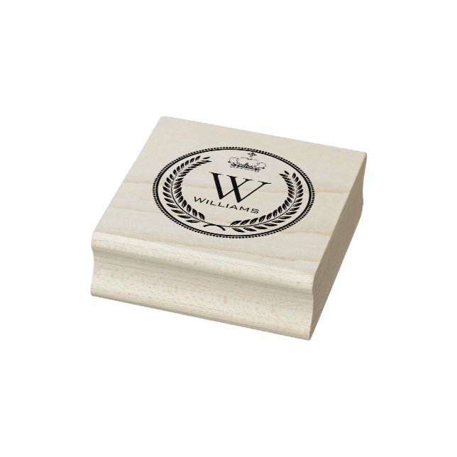 Benutzerdefinierte Königskrone Naht Monogramm Gummistempel (Stempel)