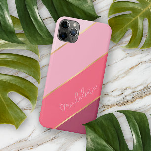 Benutzerdefinierte Korallenrot Pastell-Rosa Kunsts iPhone 16 Pro Max Hülle