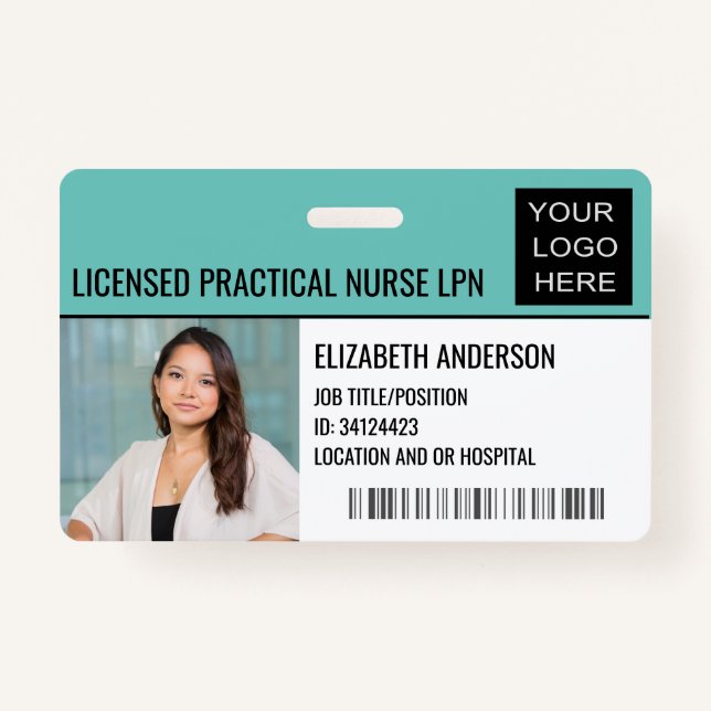 Benutzerdefinierte Krankenhauskennung mit Logo Med Ausweis (Vorderseite)
