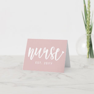 Benutzerdefinierte Krankenschwester Est Typografie Karte