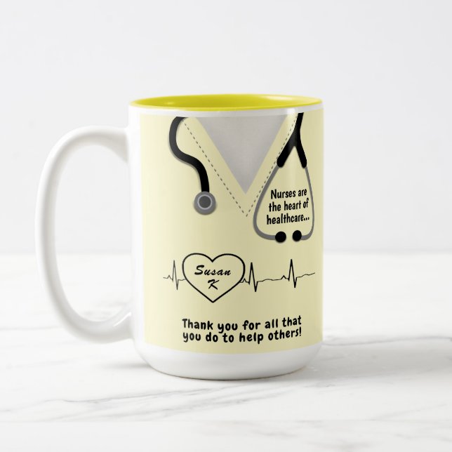 Benutzerdefinierte Krankenwagen Vielen Dank Tasse  (Links)