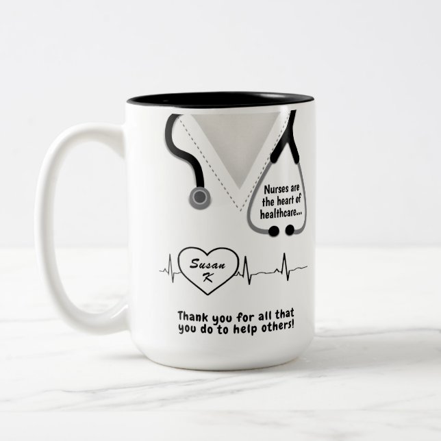 Benutzerdefinierte Krankenwagen Vielen Dank Tasse  (Links)
