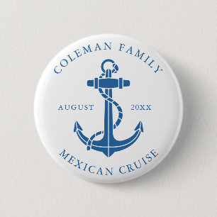 Benutzerdefinierte Kreuzfahrtschiff Nautical Anker Button