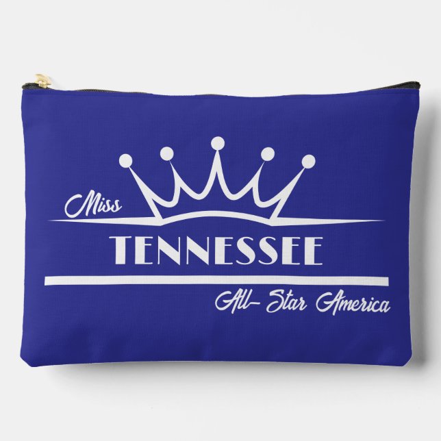 Benutzerdefinierte Krone | Pageant Pocket Sash Bag Zubehörtasche (Vorderseite)