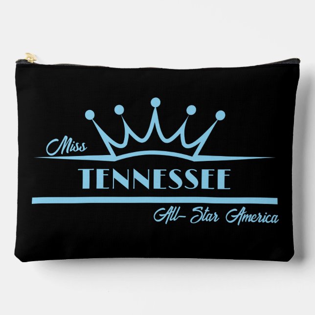 Benutzerdefinierte Krone | Pageant Pocket Sash Bag Zubehörtasche (Vorderseite)
