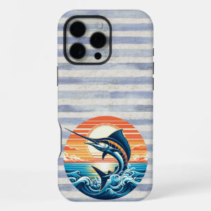 Benutzerdefinierte Küsten-/nautische/Strand-Marlin iPhone 16 Pro Max Hülle