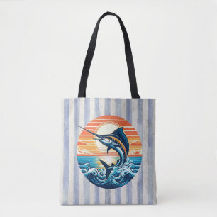 Benutzerdefinierte Küsten-/nautische/Strand-Marlin Tasche