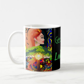 Benutzerdefinierte Lady Luck Paarabend-Spielrunde Kaffeetasse