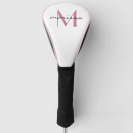 Benutzerdefinierte Ladys rosa Name Monogramm Golf Headcover