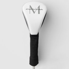 Benutzerdefinierte Ladys Schwarzer Name Monogramm Golf Headcover