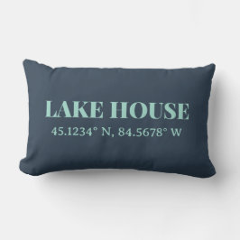 Benutzerdefinierte Lake House-Koordinaten Lendenkissen