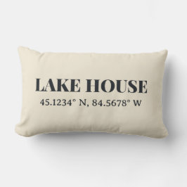 Benutzerdefinierte Lake House-Koordinaten Lendenkissen