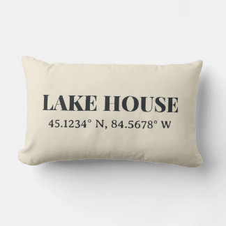 Benutzerdefinierte Lake House-Koordinaten Lendenkissen