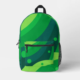 Benutzerdefinierte, lebendige grüne, farbige Muste Bedruckter Rucksack