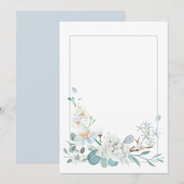 Benutzerdefinierte leere Anemone Blumen Save The Date (Vorne/Hinten)