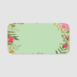 Benutzerdefinierte leere Blumen-Design-Namensschil Namensschild