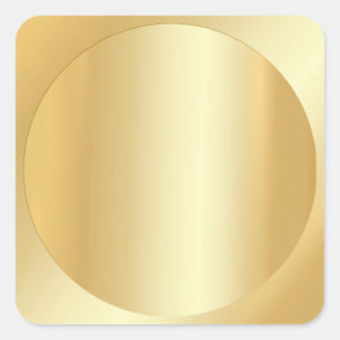Benutzerdefinierte leere Imitat Goldvorlage Elegan Quadratischer Aufkleber