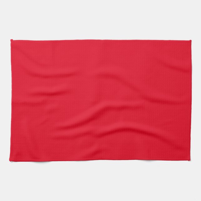 Benutzerdefinierte leere Vorlage Elegant Rot Erste Geschirrtuch (Horizontal)