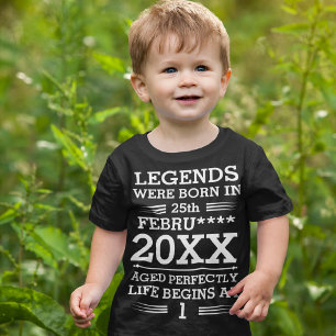 Benutzerdefinierte Legenden wurden im Datumsmonats Baby T-shirt