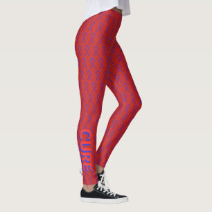 Benutzerdefinierte Leggings für Blue and Red Aware