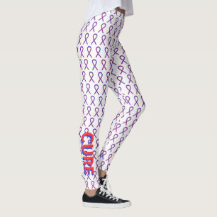 Benutzerdefinierte Leggings für Red and Blue Aware