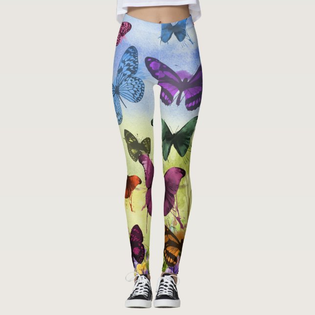 Benutzerdefinierte Leggings MIT SCHALTFLÄDEN (Vorderseite)