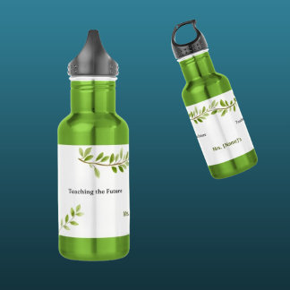 Benutzerdefinierte Lehre der Zukunft Grüner Zweig Edelstahlflasche