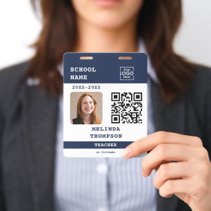 Benutzerdefinierte Lehrer-ID-Karte Schul-QR-Code N Ausweis